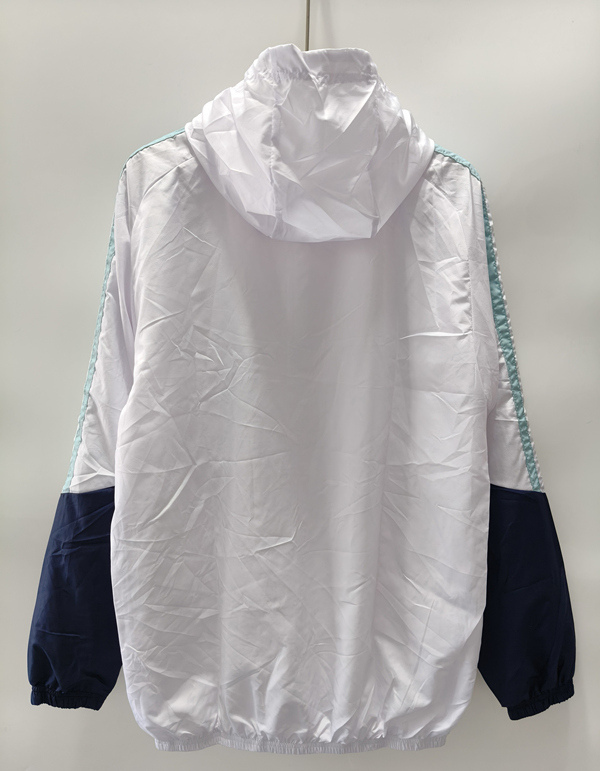 26-27 Argentina Blue&White Plaid Fabric Thailand Soccer Trench Coat -0225