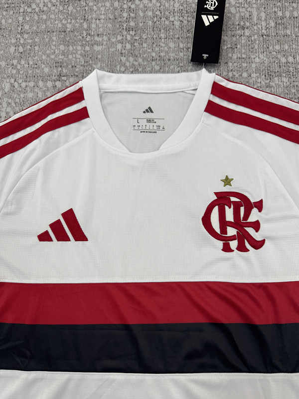 (S-4XL) 26-27 Flamengo Away White Thailand Soccer Jersey AAA-4506