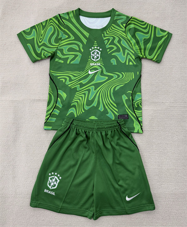 26-27 Brazil Goalkeeper Green Soccer Uniform-AY