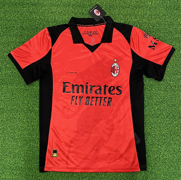 Front view of the 2026 AC Milan away red soccer jersey, showing the clean match-inspired style and full shirt design