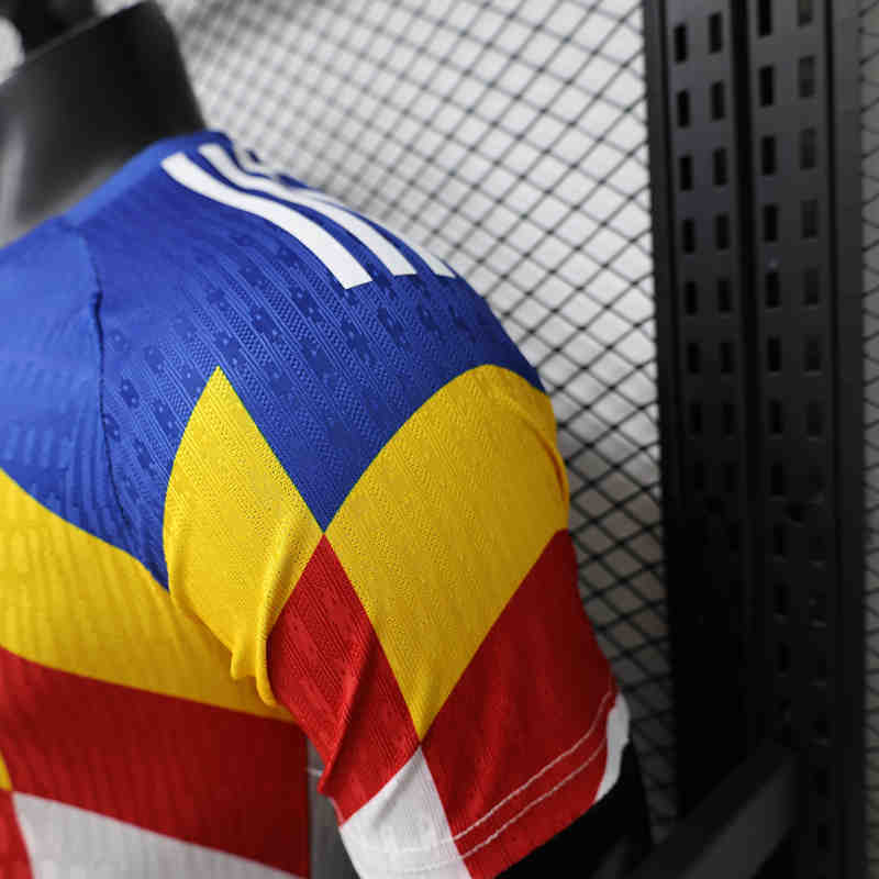 Player Special Version 26-27 Romania White&Blue Thailand Soccer Jersey AAA-888