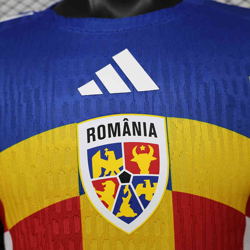 Player Special Version 26-27 Romania White&Blue Thailand Soccer Jersey AAA-888