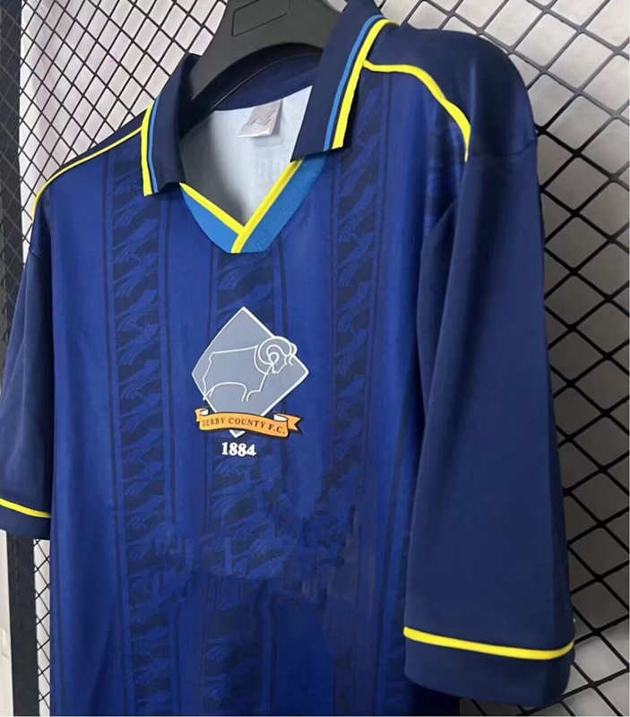 (S-4XL) Retro Version 95-96 Derby County Away Royal Blue Thailand Soccer Jersey-2044
