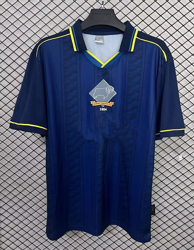 (S-4XL) Retro Version 95-96 Derby County Away Royal Blue Thailand Soccer Jersey-2044