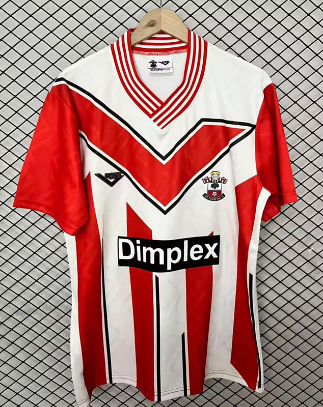 (S-4XL) Retro Version 1993 Southampton Home Red&White Thailand Soccer Jersey AAA-2044