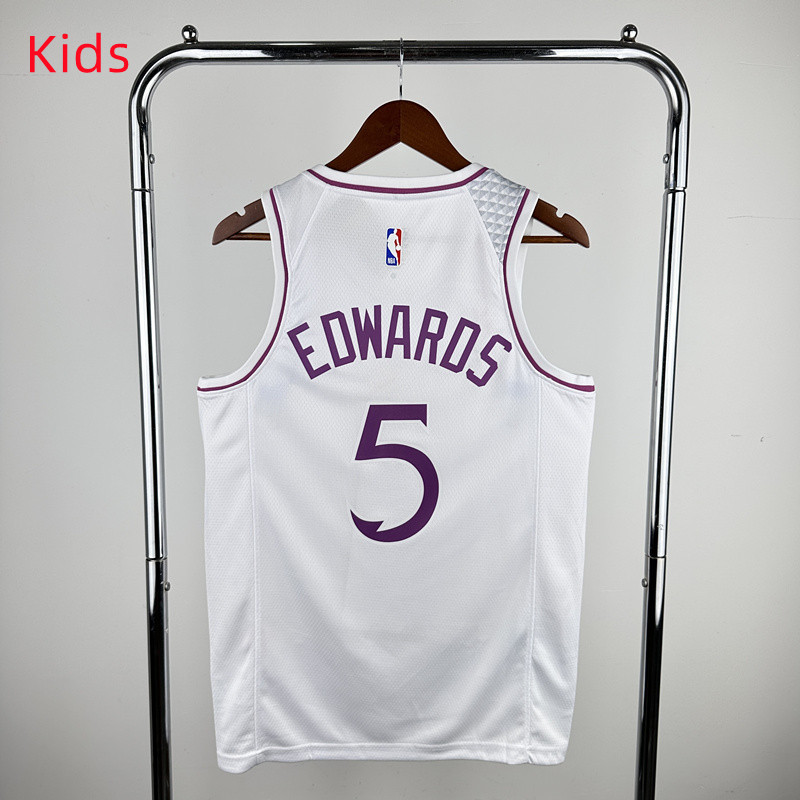 2024 Minnesota Timberwolves White #5 Kids NBA Jersey-311