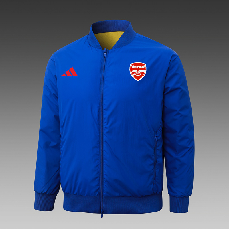 26-27 Arsenal Blue Double-Sided Cotton Coat -815