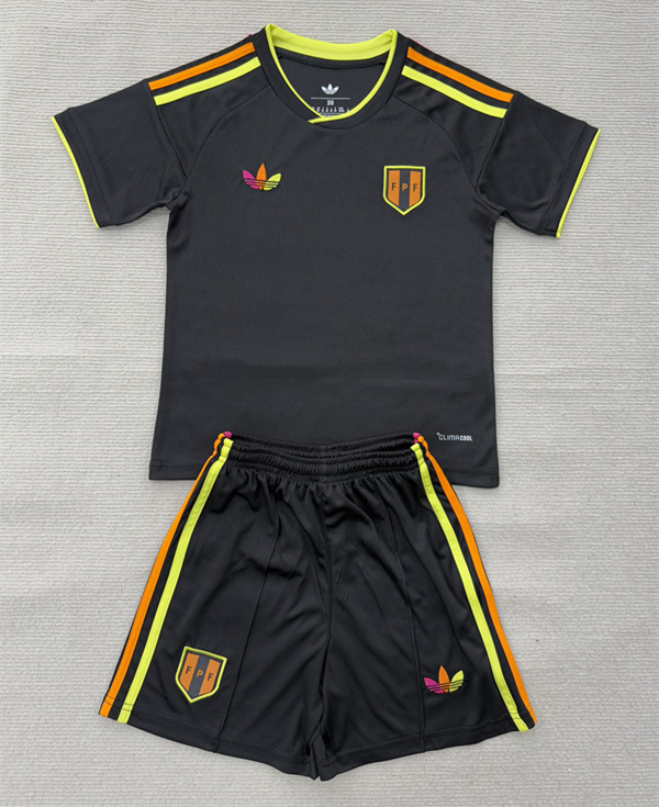 26-27 Peru Away Black Soccer Uniform-AY