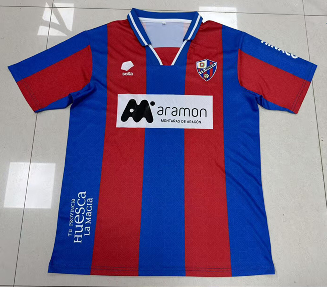 (S-4XL)26-27 Retro Version Huesca Red&Blue Thailand Soccer Jersey AAA-2044