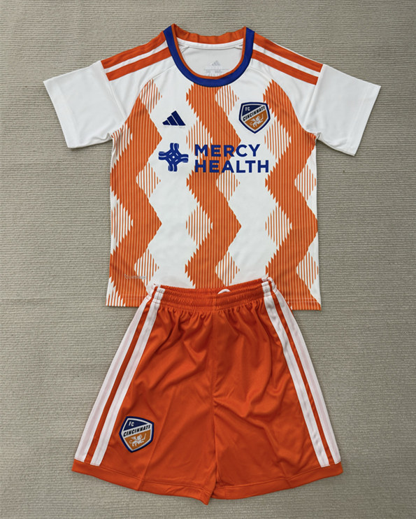 26-27 FC Cincinnati White&Orange Soccer Uniform-AY