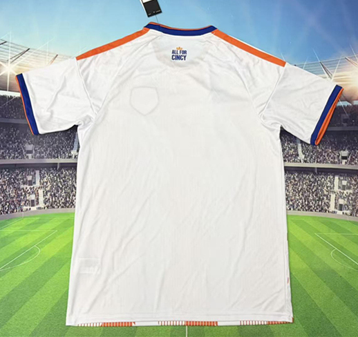 26-27 FC Cincinnati Away White&Orange Thailand Soccer Jersey AAA-3066