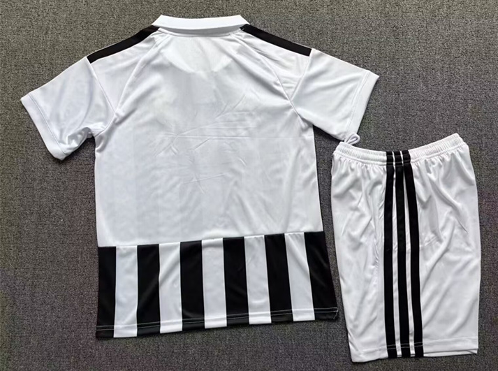 26-27 Juventus Home White&Black Soccer kids Uniform-4714