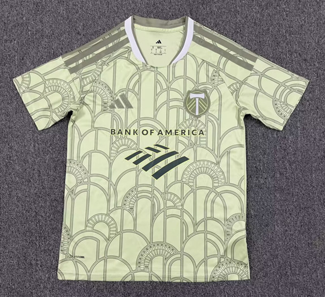 (S-4XL) 26-27 Portland Timbers Away Light Green Thailand Soccer Jersey AAA-8025