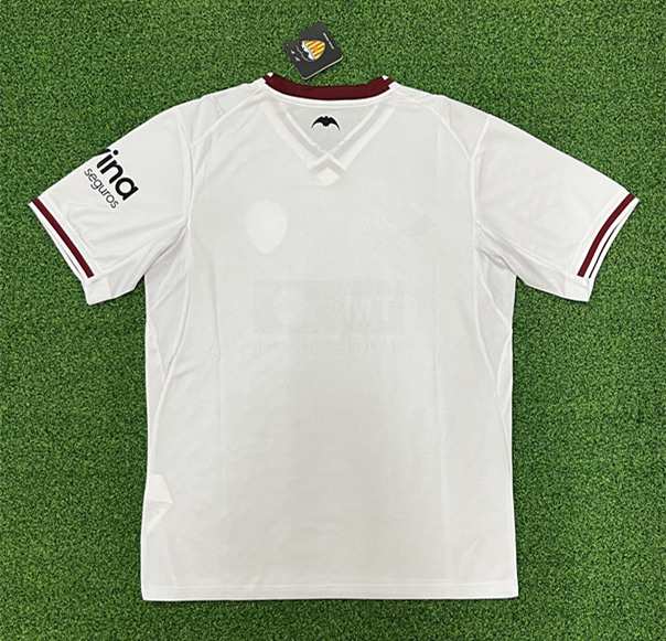 (S-4XL) 26-27 Valencia Home White Thailand Soccer Jersey AAA-403