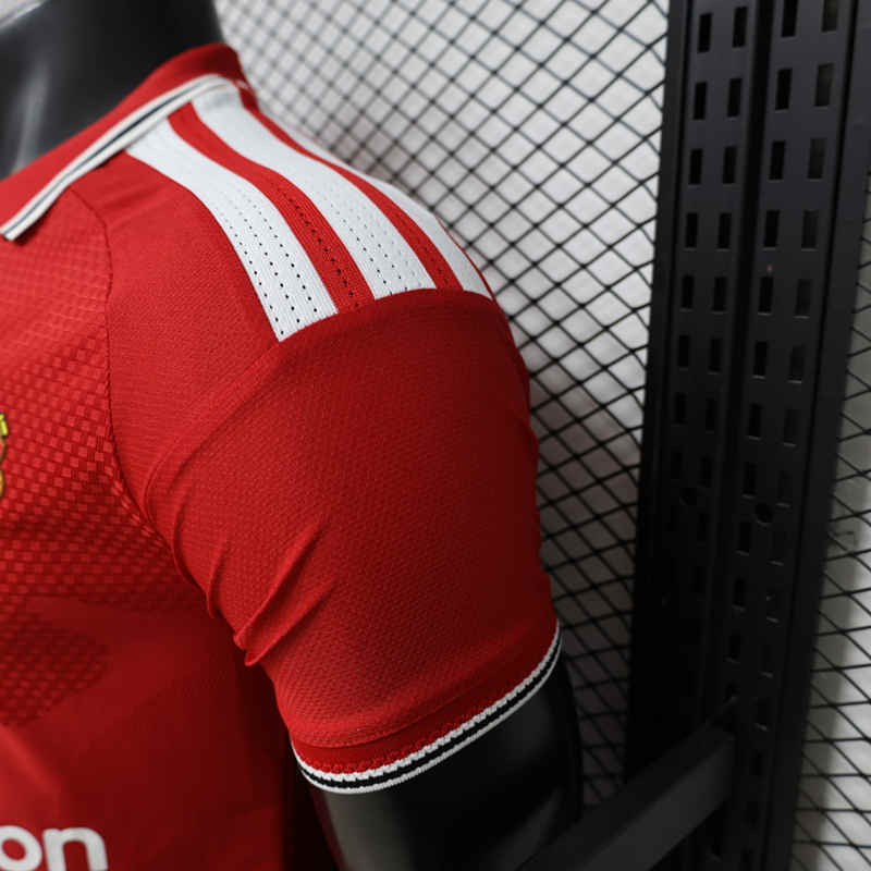 (S-3XL) 26-27 Player Version Manchester United Home Red Thailand Soccer Jersey AAA-888