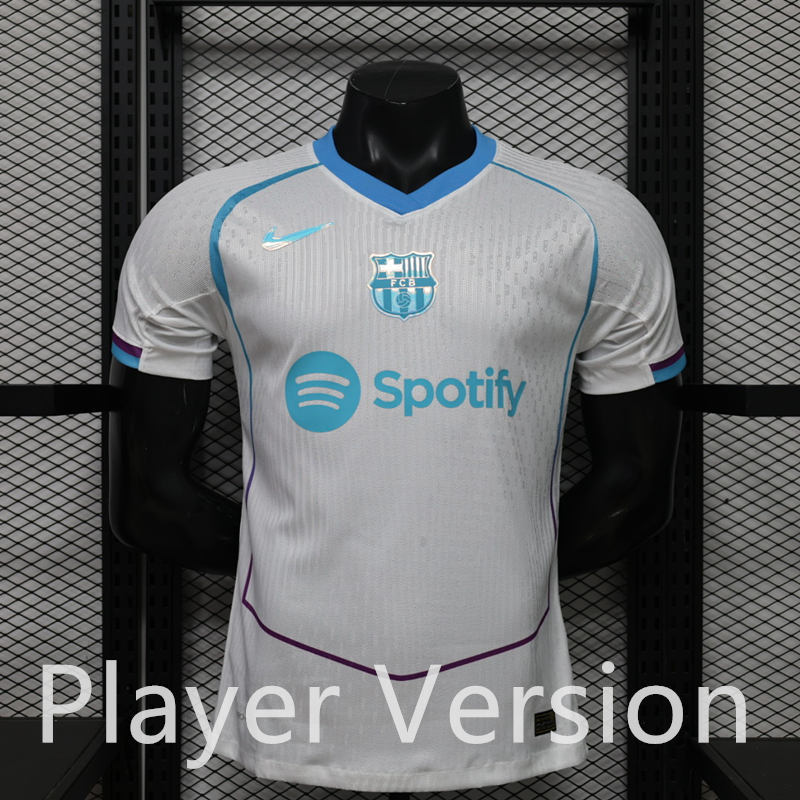 Player Version 26-27 Barcelona White Thailand Soccer Jersey AAA-888