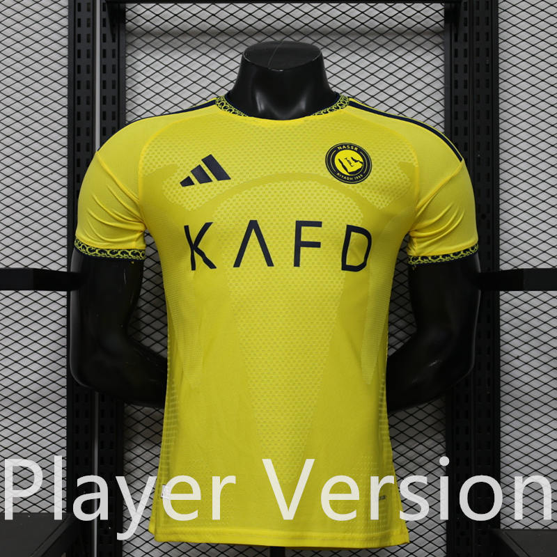 (S-3XL) Player Version 26-27 Advertisement Version Al-Nassr FC Home Yellow Thailand Soccer Jersey AAA-888