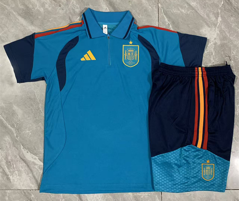 26-27 Spain Lake Blue Thailand Polo Uniform-815