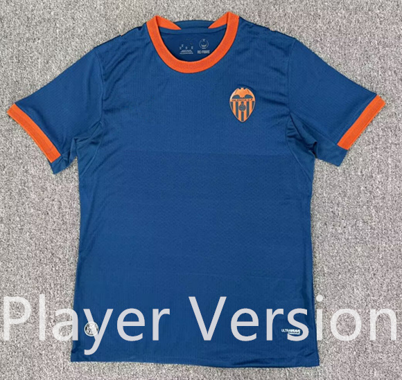 Player Version 26-27 Valencia Away Blue Thailand Soccer Jersey AAA-8025