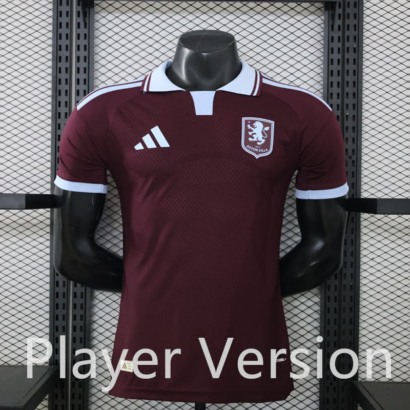 Player Version 26-27 Aston Villa Home Red Thailand Soccer Jersey AAA-888