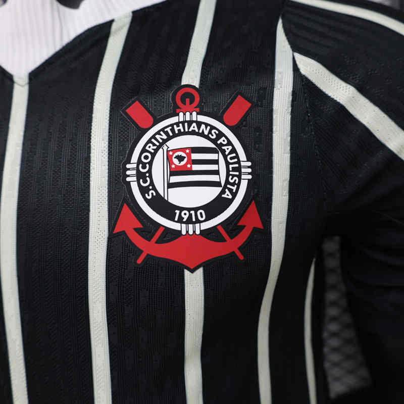 Player Version 26-27 Corinthians Away Black Thailand Soccer Jersey AAA-888