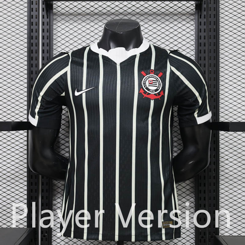 Player Version 26-27 Corinthians Away Black Thailand Soccer Jersey AAA-888