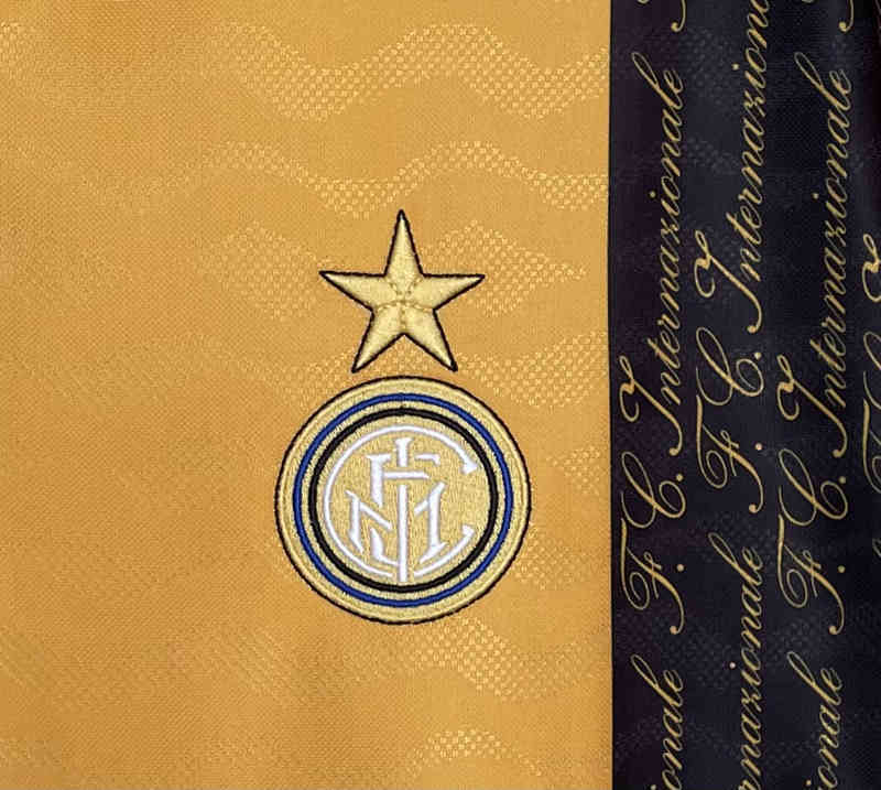 Retro Version 96-97 Inter Milan 2nd Away Yellow Thailand Soccer Jersey AAA-811