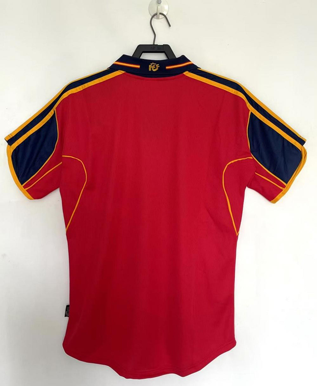 Retro Version 2000 Spain Home Red Thailand Soccer Jersey AAA-811