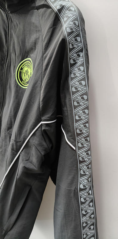 26-27 Manchester City Gray Embroidered Thailand Trench Coats-0255