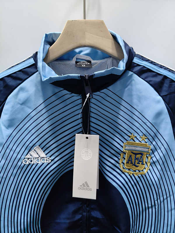 2006 Retro Version Argentina Royal Blue Single-Sided Thailand Soccer Trench Coat -0225