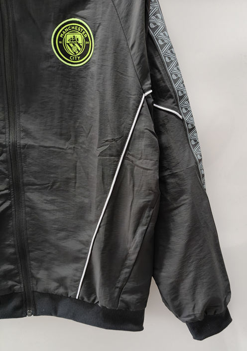 26-27 Manchester City Gray Embroidered Thailand Trench Coats-0255