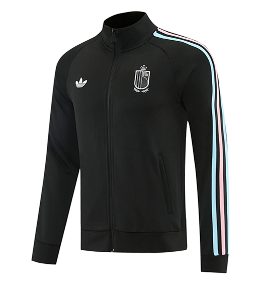 26-27 Belgium Black Thailand Soccer Jacket Uniform -LH