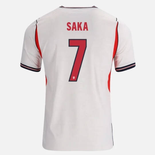 26-27 England Home White (Bukayo Saka  #7) Thailand Soccer Jersey