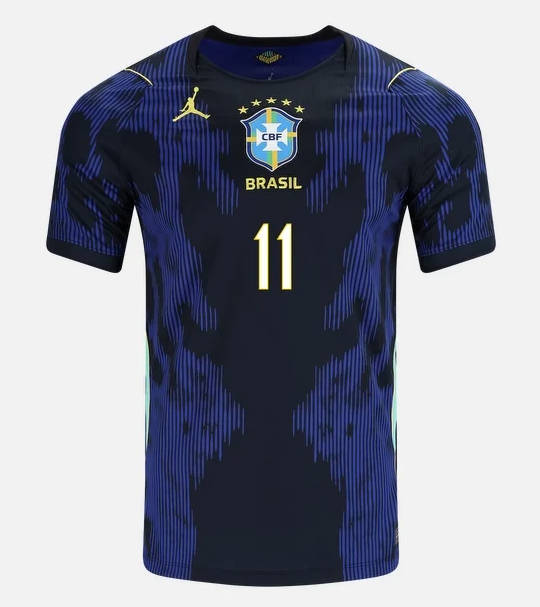 26-27 Player Version Brazil Away Blue (Raphinha #11) Thailand Soccer Soccer Jersey AAA-3596