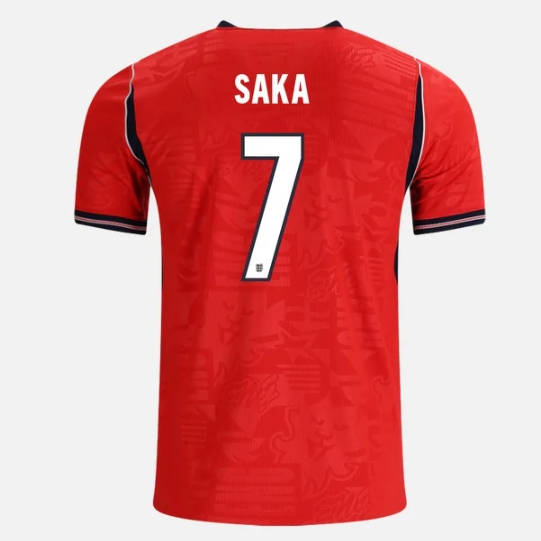 26-27 England Away Red (Bukayo Saka  #7) Thailand Soccer Jersey