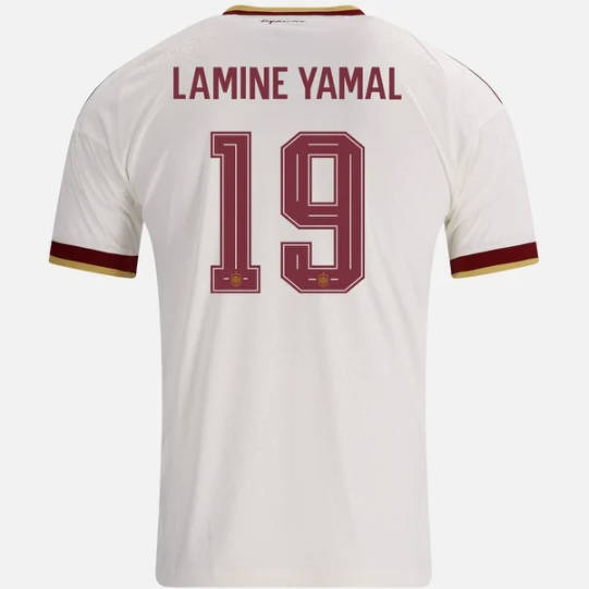 26-27 Spain Away White (Lamine Yamal #19) Thailand Soccer Jersey AAA