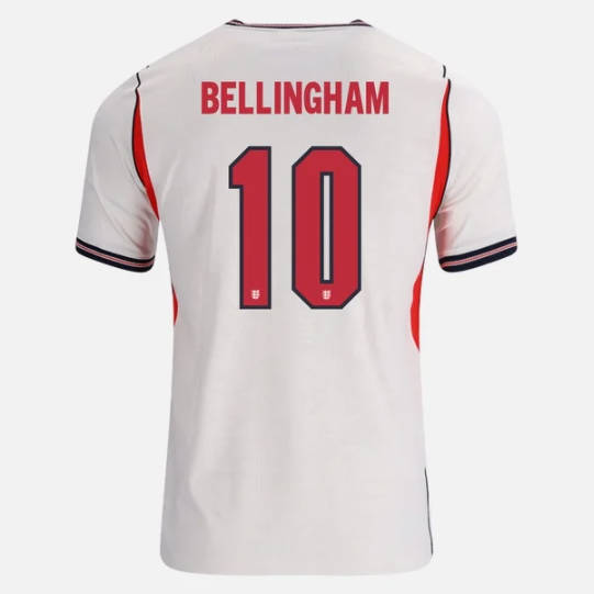 26-27 England Home White (Jude Bellingham #10) Thailand Soccer Jersey