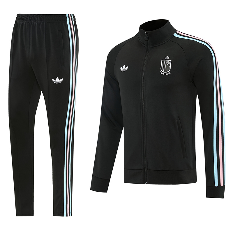 26-27 Belgium Black Thailand Soccer Jacket Uniform -LH