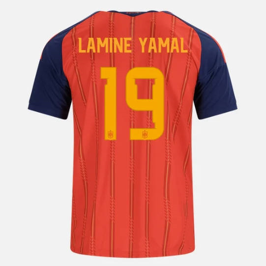 26-27 Spain Home Red (Lamine Yamal #19) Thailand Soccer Jersey AAA