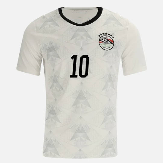 26-27 Egypt Away White (Mohamed Salah #10) Thailand Soccer Jersey AAA