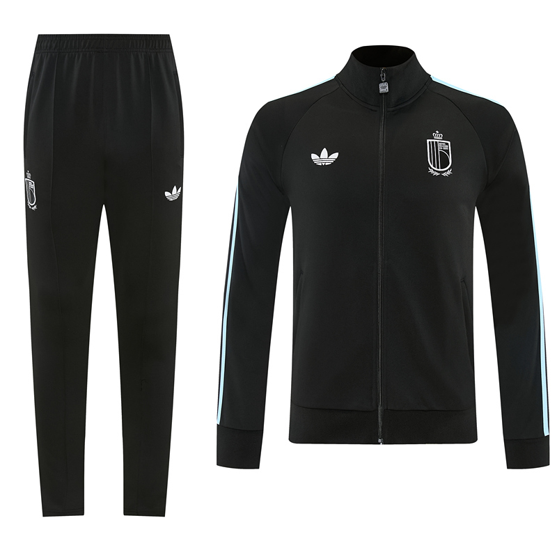 26-27 Belgium Black Thailand Soccer Jacket Uniform -LH
