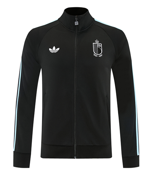 26-27 Belgium Black Thailand Soccer Jacket Uniform -LH