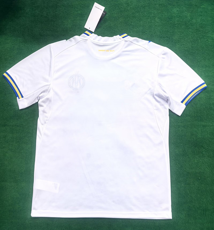 26-27 Olympique de Marseille Home White Thailand Soccer Jersey AAA-3874