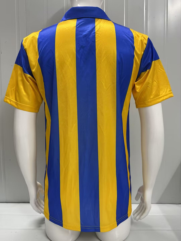 Retro Version 87-88 Club Atlético Rosario Central Home Yellow&Blue Thailand Soccer Jersey AAA-3932