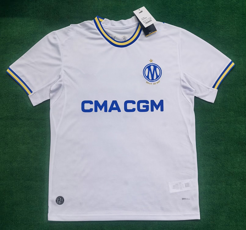 26-27 Olympique de Marseille Home White Thailand Soccer Jersey AAA-3874