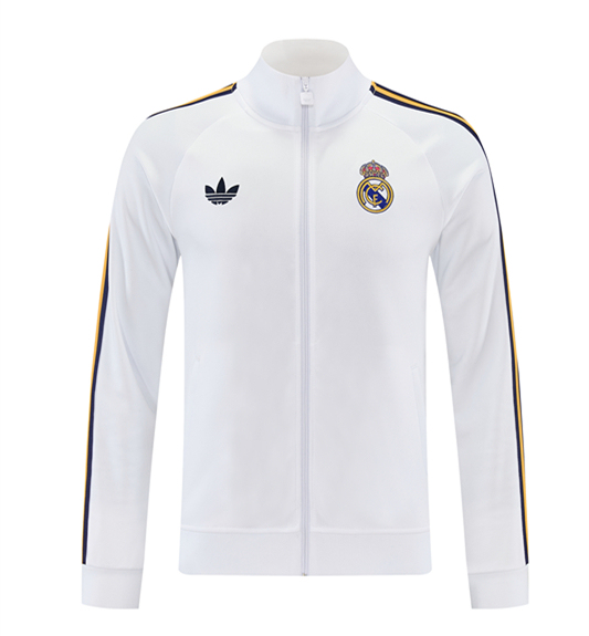 26-27 Real Madrid White Thailand Soccer Jacket Uniform-LH