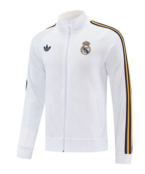 26-27 Real Madrid White Thailand Soccer Jacket Uniform-LH