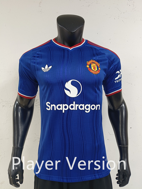 Player Version 26-27 Manchester United Away Blue Soccer Jersey-0871