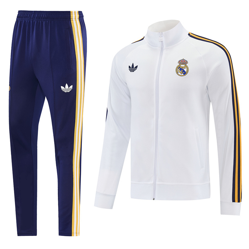 26-27 Real Madrid White Thailand Soccer Jacket Uniform-LH