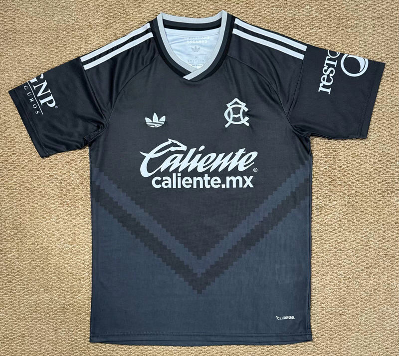 (S-4XL) 26-27 Club America Away Black Thailand Soccer Jersey AAA-7810